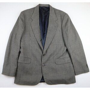 MEN'S GRAY & BLUE PLAID BLAZER JACKET - CLUB HOUSE - SIZE 42L